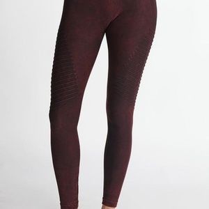 Vintage Burgundy New Biker Moto Jeggings